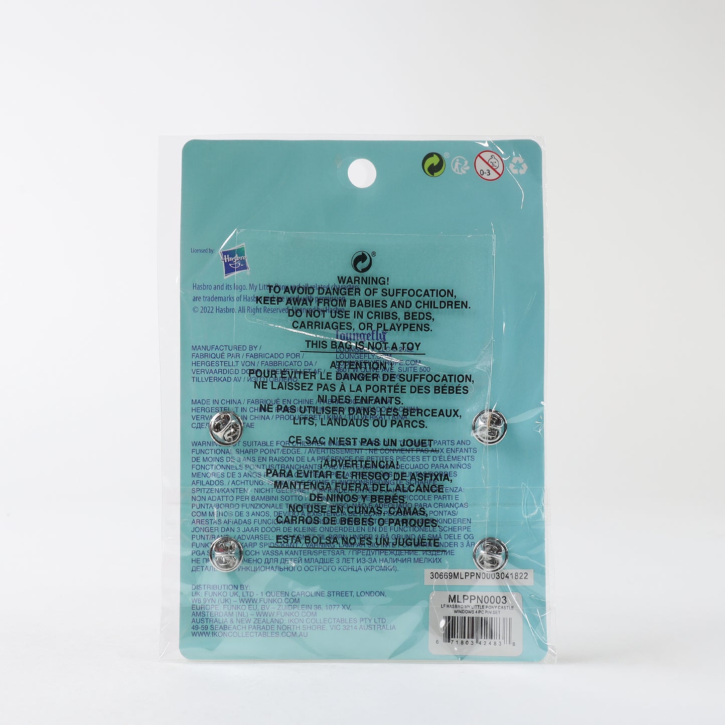 Loungefly My Little Pony - Castle Windows 4-pc. Enamel Pin Set