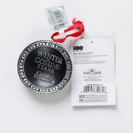 Game of Thrones Stark House Crest Wolf Sigil Ornament