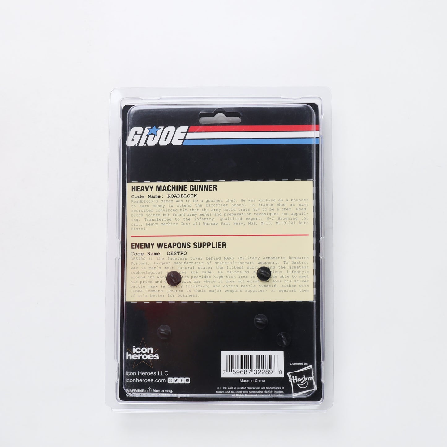 Icon Heroes G.I. Joe - Roadblock & Destro Retro Pin