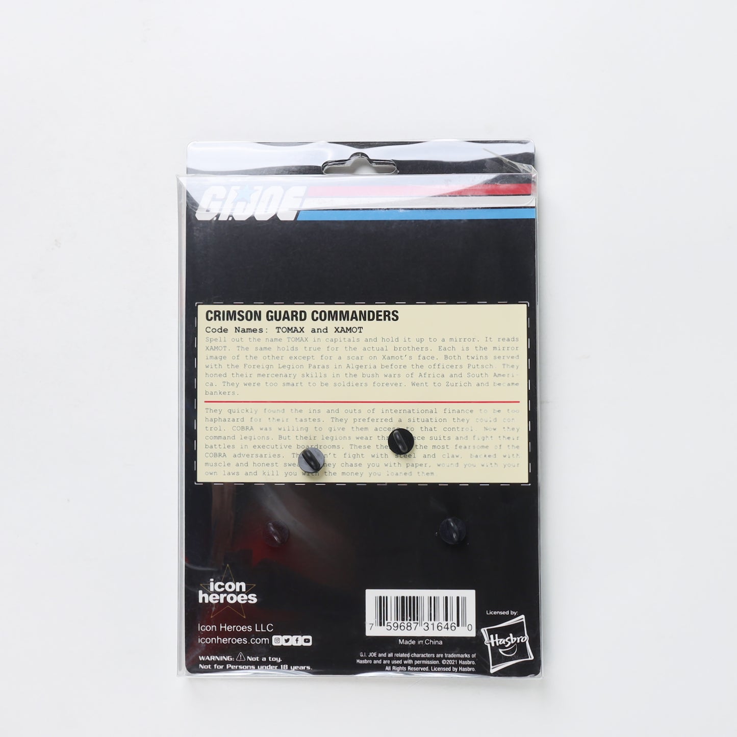 Icon Heroes G.I. Joe - Tomax x Xamot Retro Pin Set