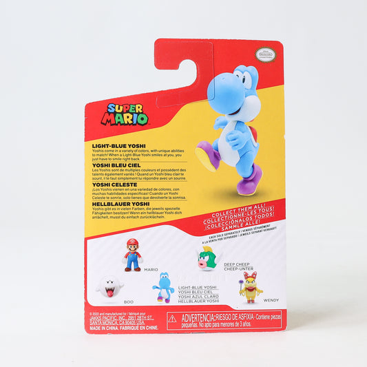 Jakks World of Nintendo: Super Mario 2.5-inch Action Figure (Wave 32) - Light Blue Yoshi