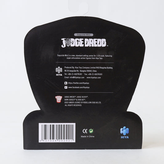 Hiya Toys 2000 A.D. Comics - Judge Dredd (Black & White Ver.) 1/18 Scale Action Figure