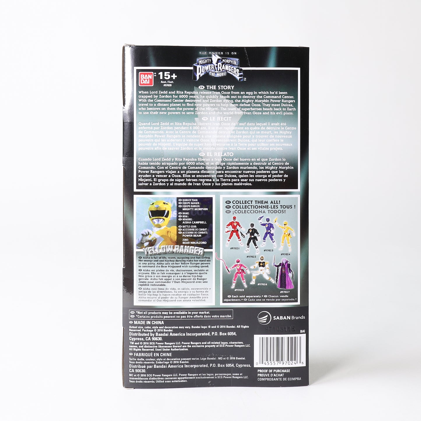 Bandai Power Rangers Legacy Yellow Ranger (Movie Version) 5" Action Figure