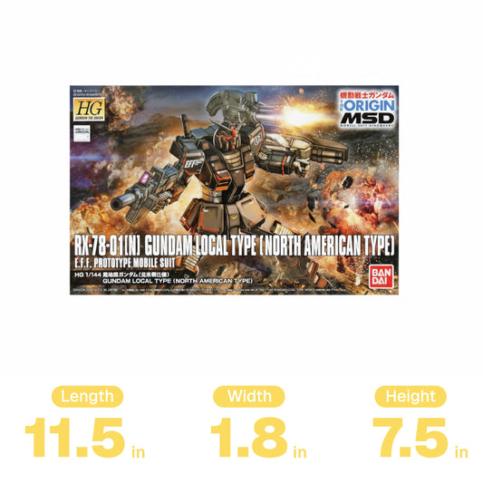Bandai Gundam The Origin 017 Gundam LOCAL TYPE (North American Front) 1/144 Scale Kit