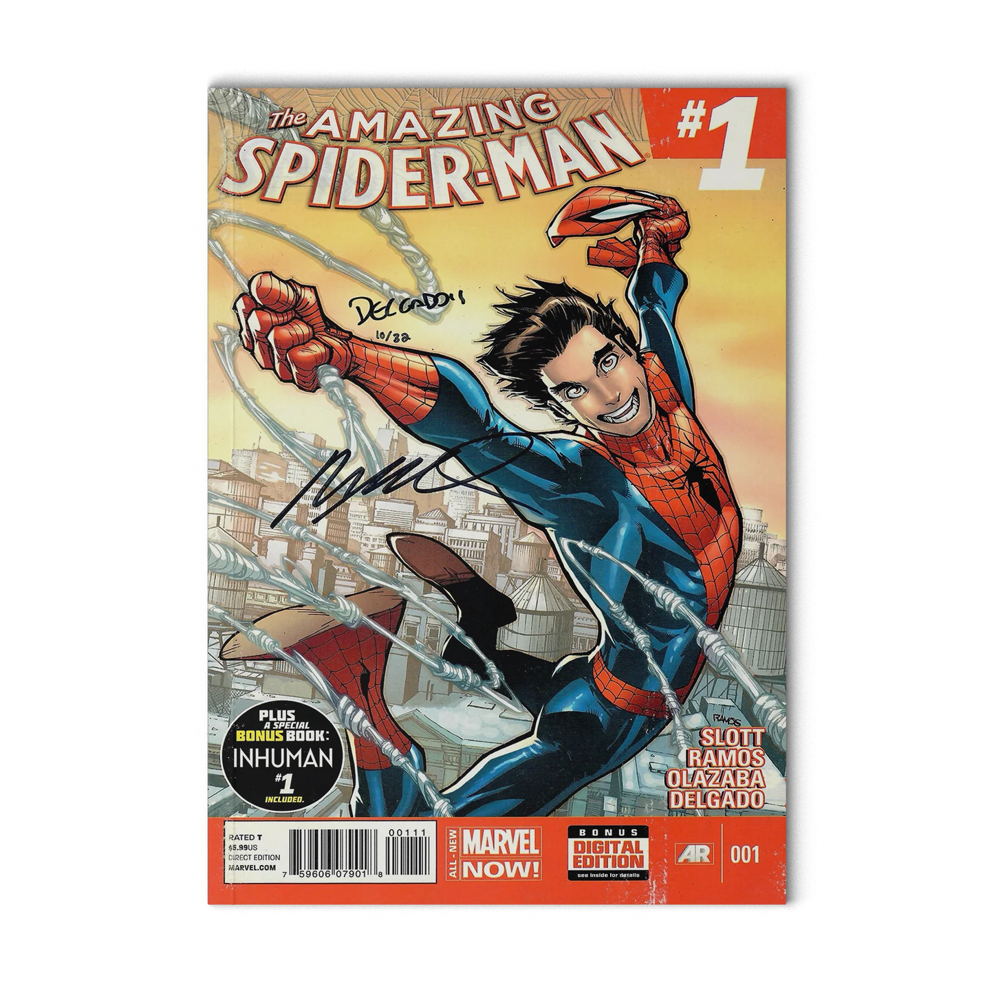 The Amazing Spider-Man #1 (Marvel Comics 2014) Bagged And Boarded (Signed)