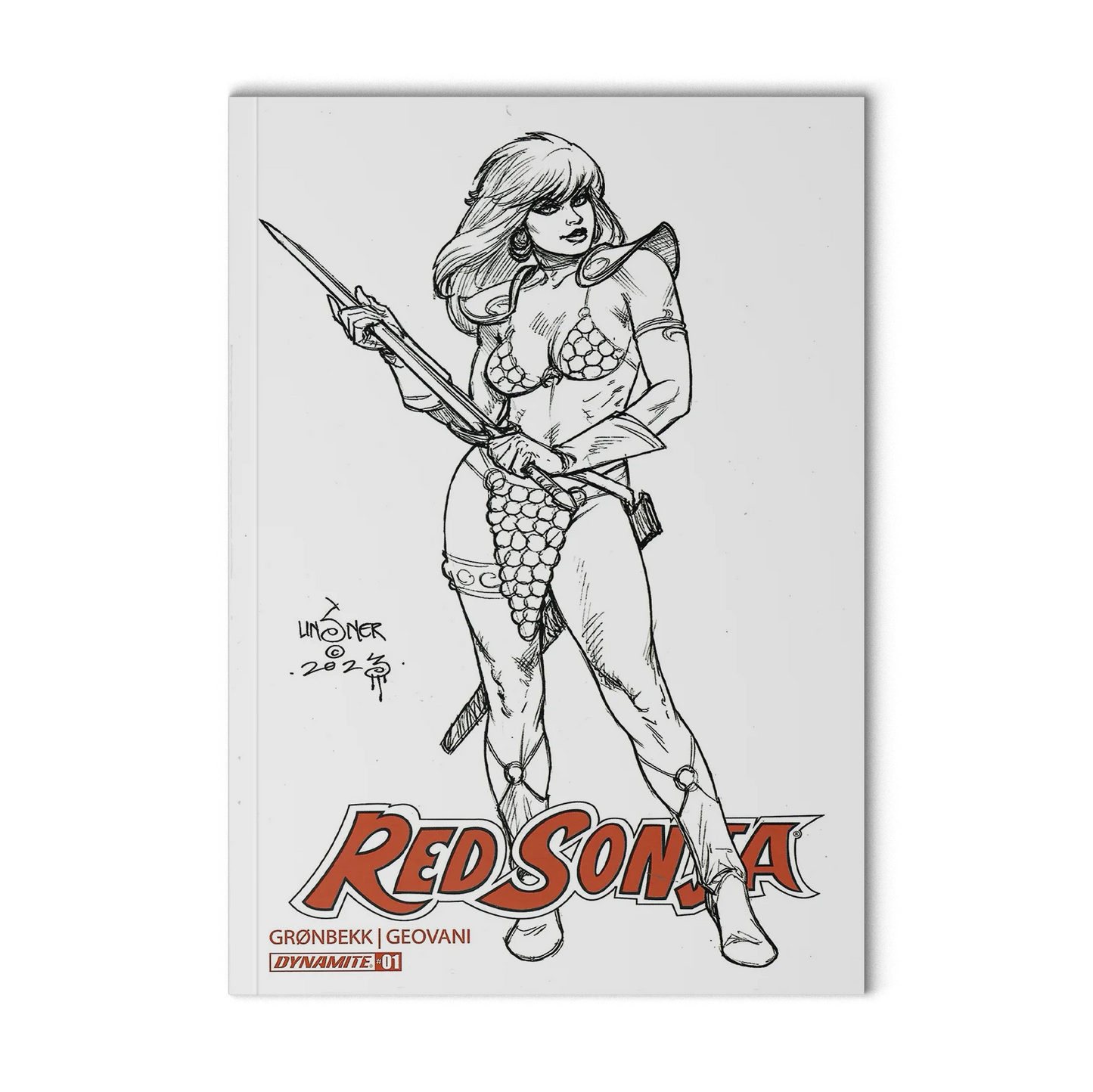 Red Sonja #1 Linsner SDCC Exclusive B&W Variant
