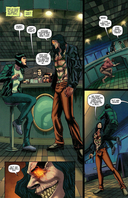 Evil Ernie #4 (4D cover) (2014) Dynamite / Chaos! ~ Black & White variant cover