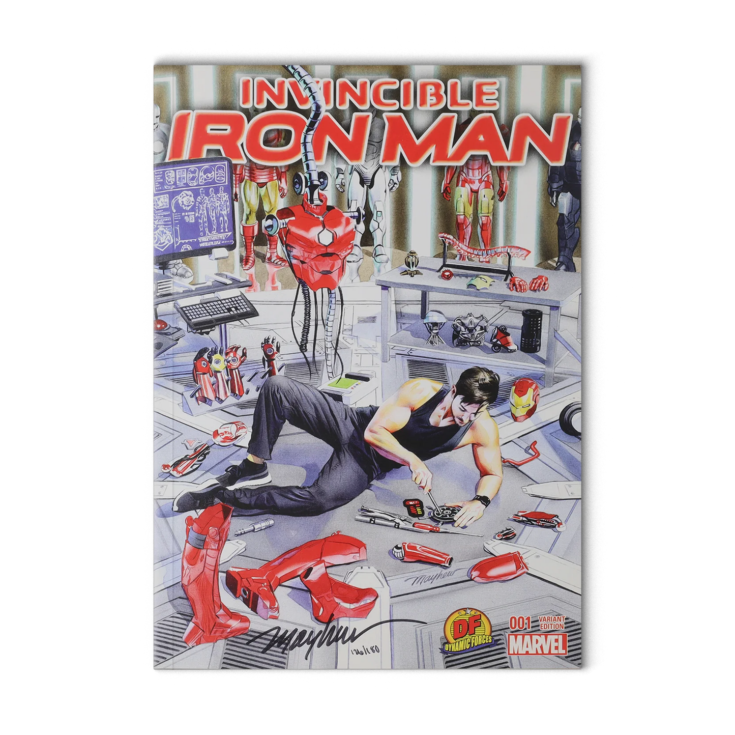 INVINCIBLE IRON MAN #1 DYNAMIC FORCES (Signed by Mike Mayhew)