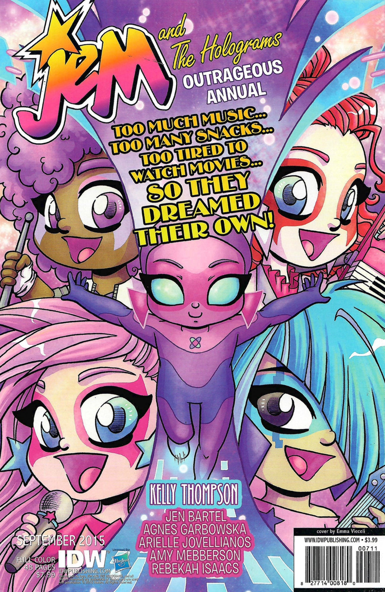 Jem and the Holograms #7 Cover A-Emma Vieceli (IDW Publishing September 2015)