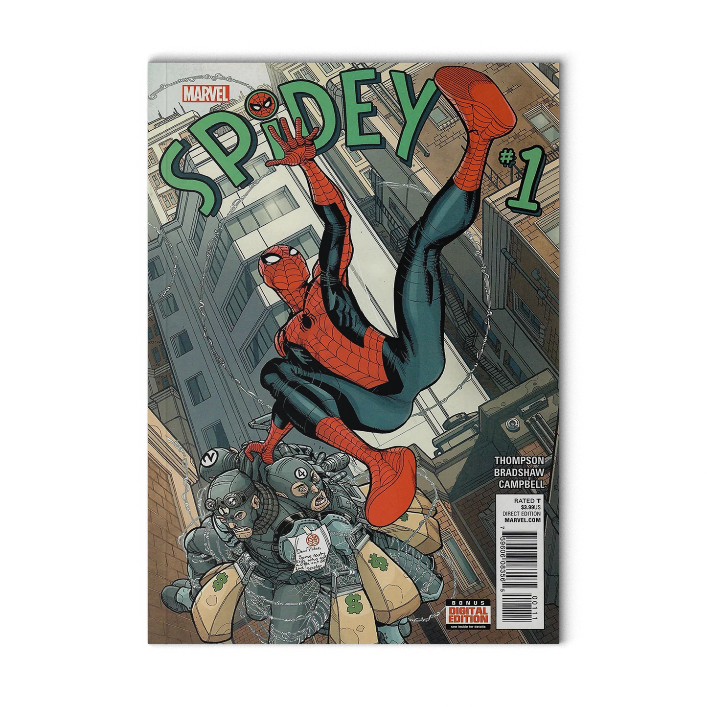 Spidey 1 (2015 Marvel) 2nd Print Direct ComicBook Thompson Bradshaw Campbell