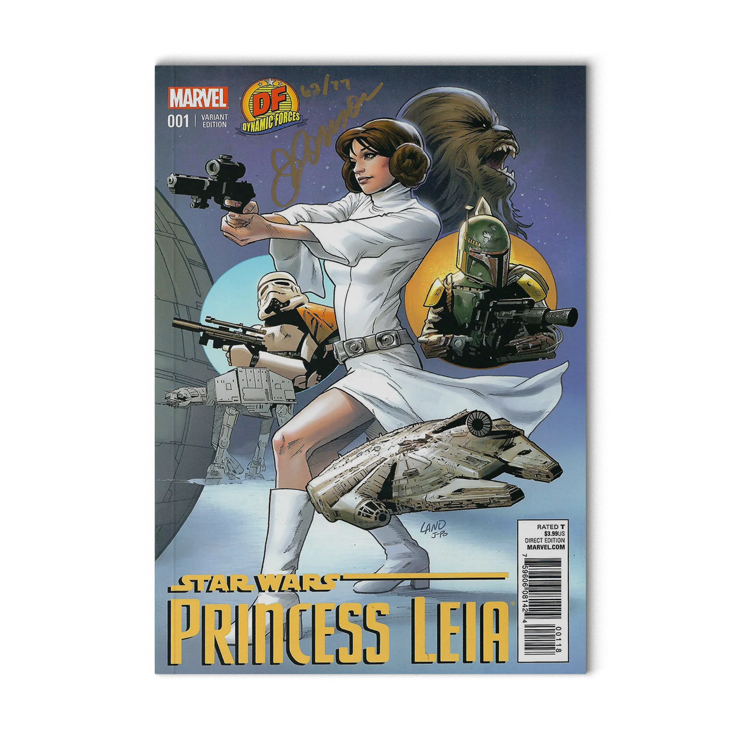 Star Wars Princess Leia #001 (Signed in Gold by Justin Ponsor)