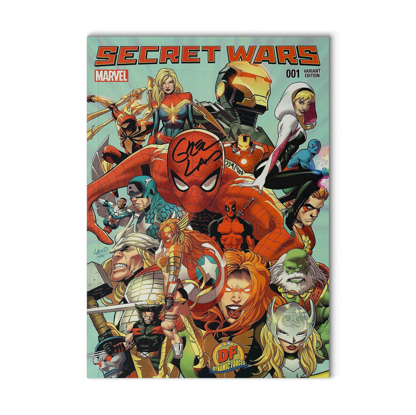 Secret Wars 001 - Dynamic Forces Variant - 2015 - Signed