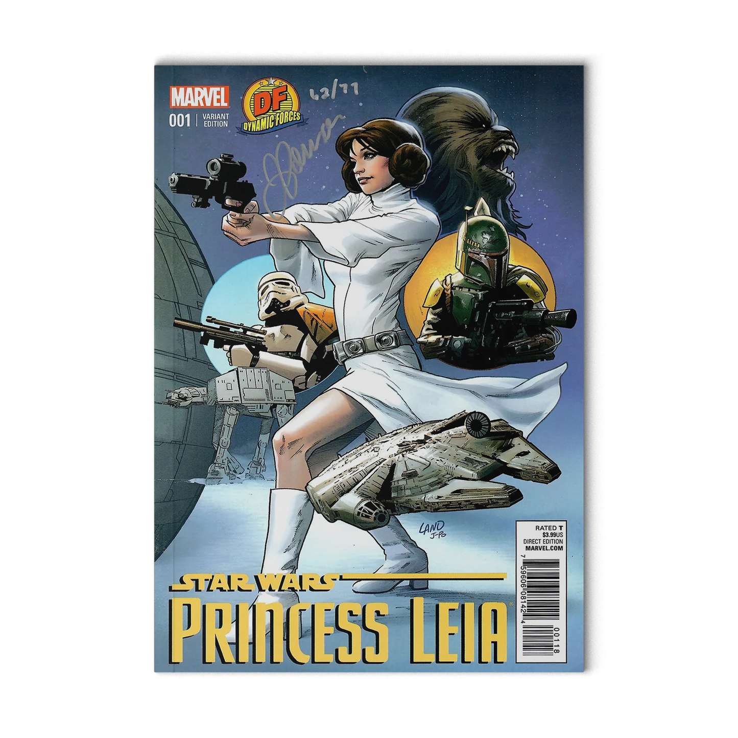 Star Wars Princess Leia #001 (Signed in Silver by Justin Ponsor)