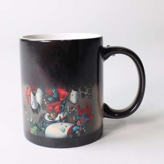 Morphing Mugs Harley vs the Justice League Exclusive Heat-Sensitive Mug