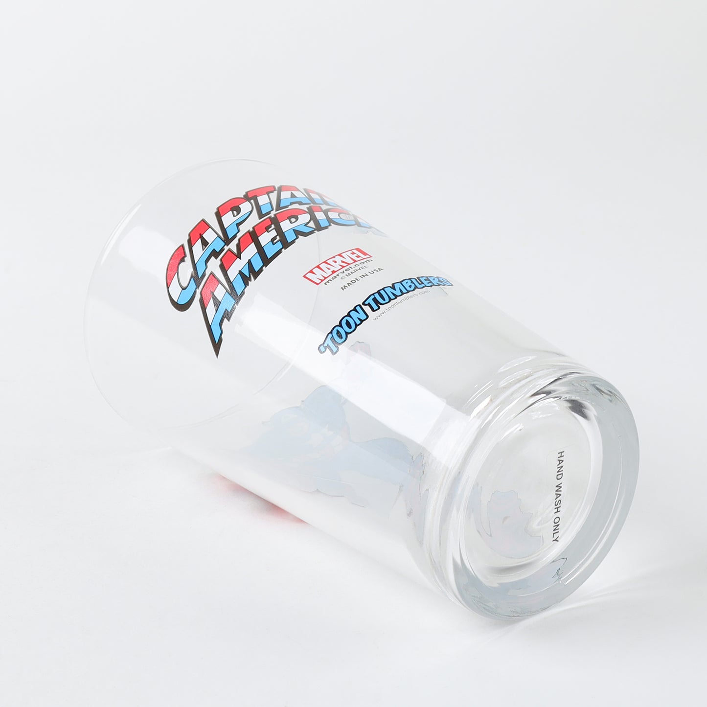 Toon Tumblers Captain America 16 oz Pint Glass