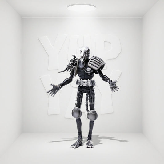 Hiya Toys 2000 A.D. Comics - Judge Mortis (Black & White Ver.) 1/18 Scale Action Figure