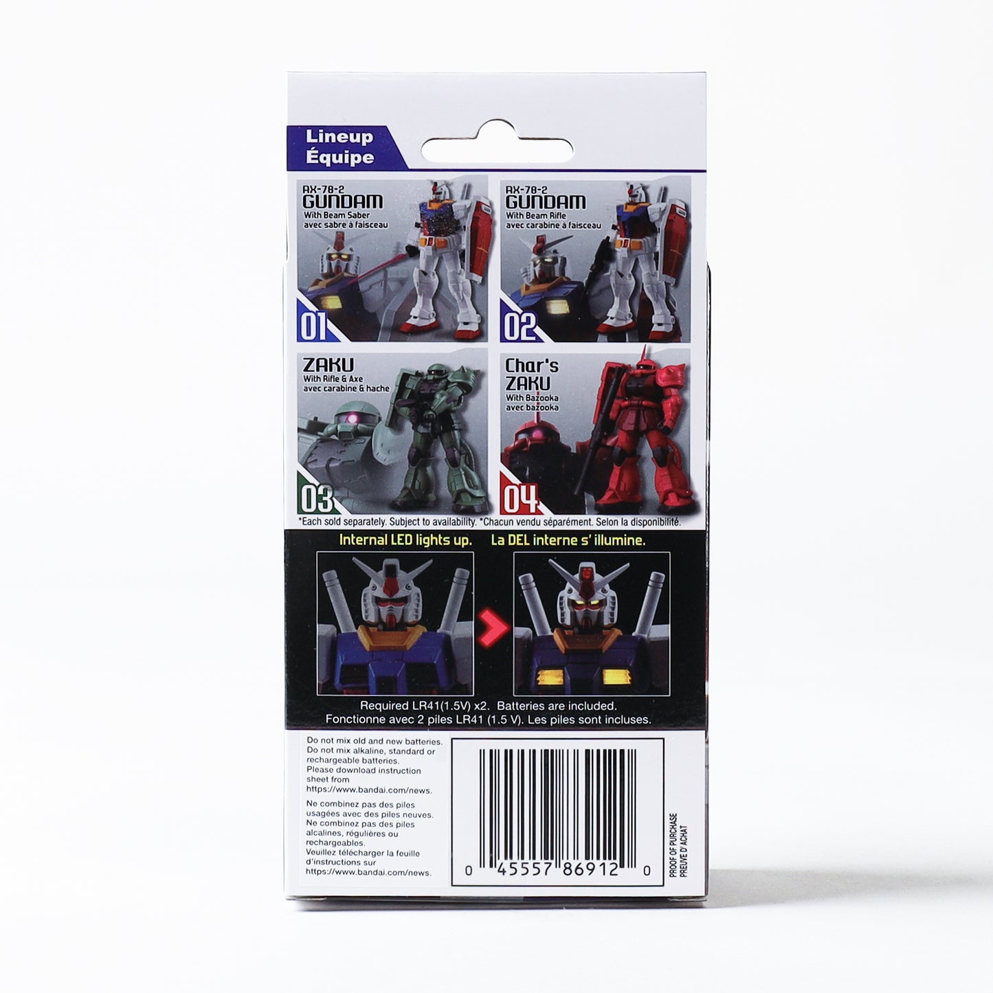 Bandai Gundam RX-78-2 Ultimate Luminous LED Light Up Figure with Beam Rifle