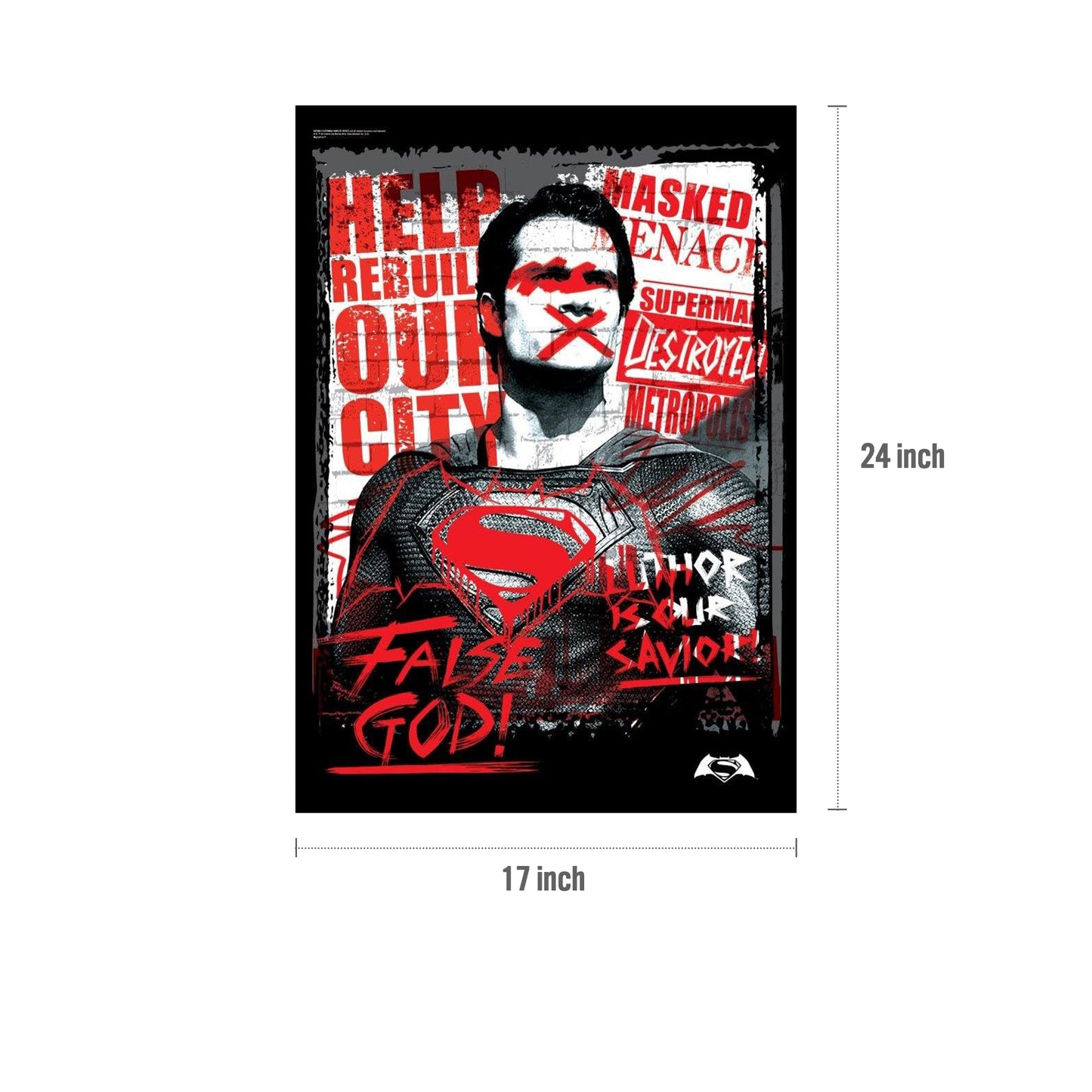 MightyPrint Batman vs Superman (False God) Wall Art