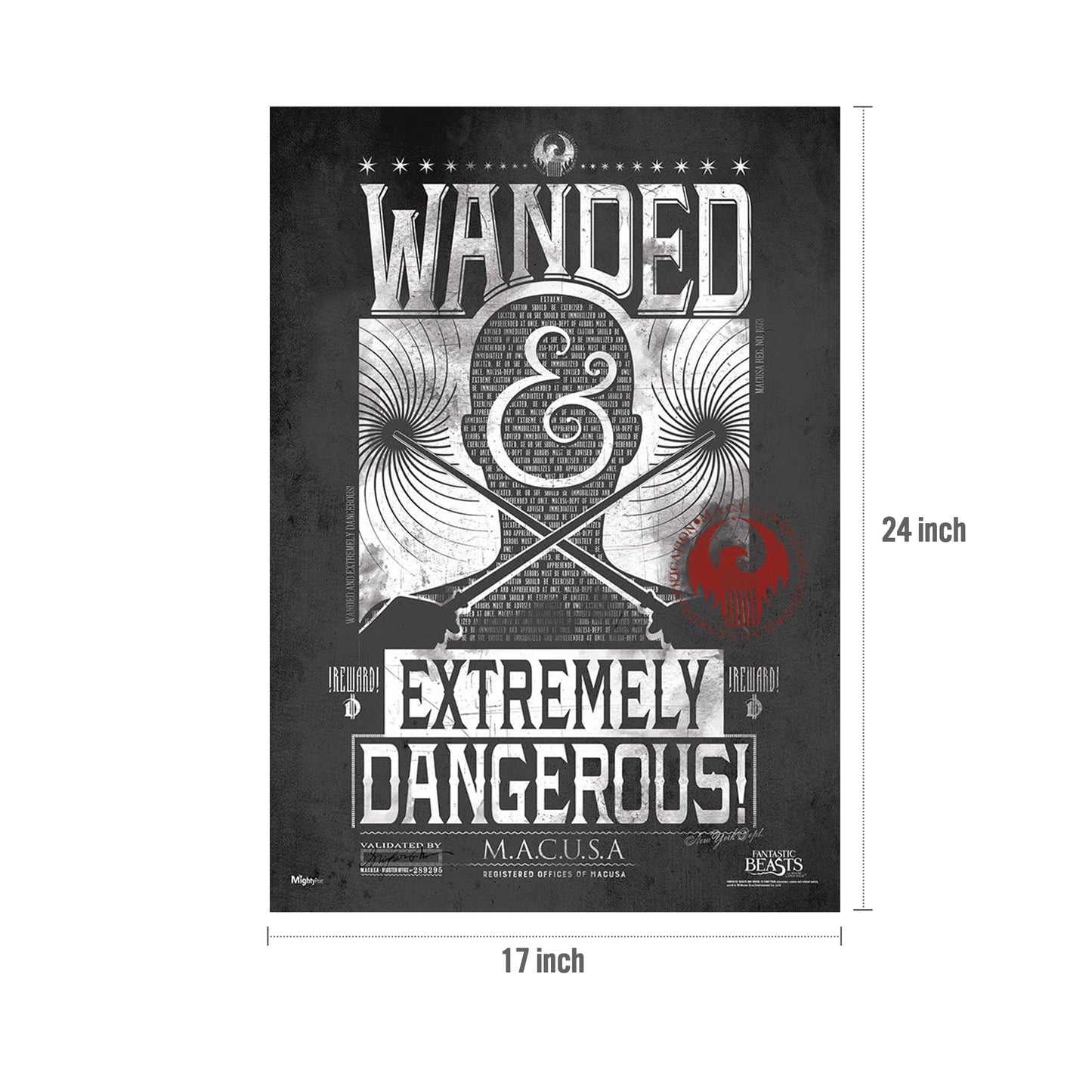 Trend Setters Fantastic Beasts and Where To Find Them (Wanded Poster) MightyPrint Wall Art