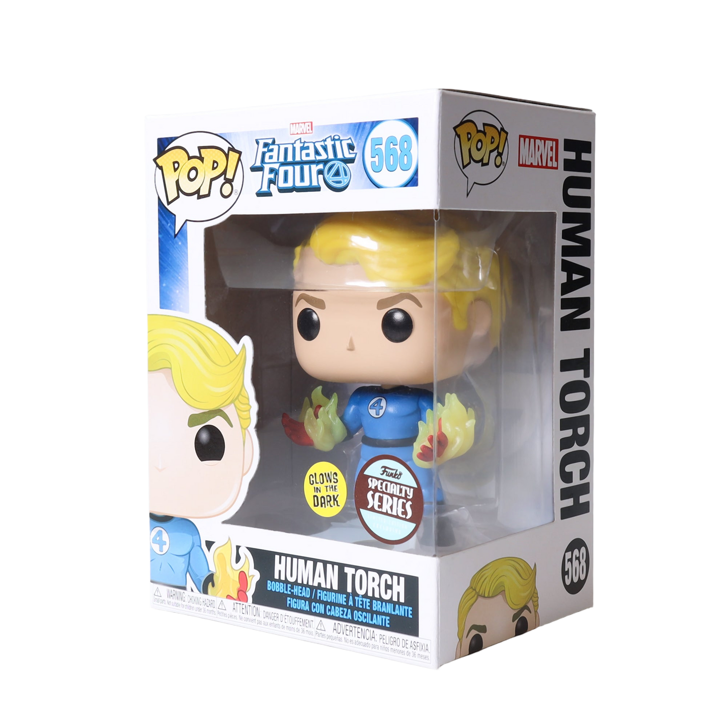 Funko Pop! Marvel: Fantastic Four - Human Torch (Glow in the Dark) #568
