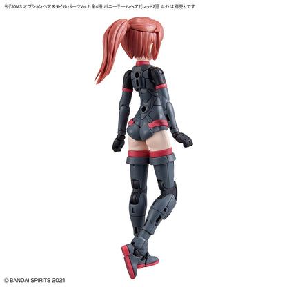 30MS Option Hair Style Parts Vol.2 All 4 Types Ponytail Hair 2 Red 2 Bandai