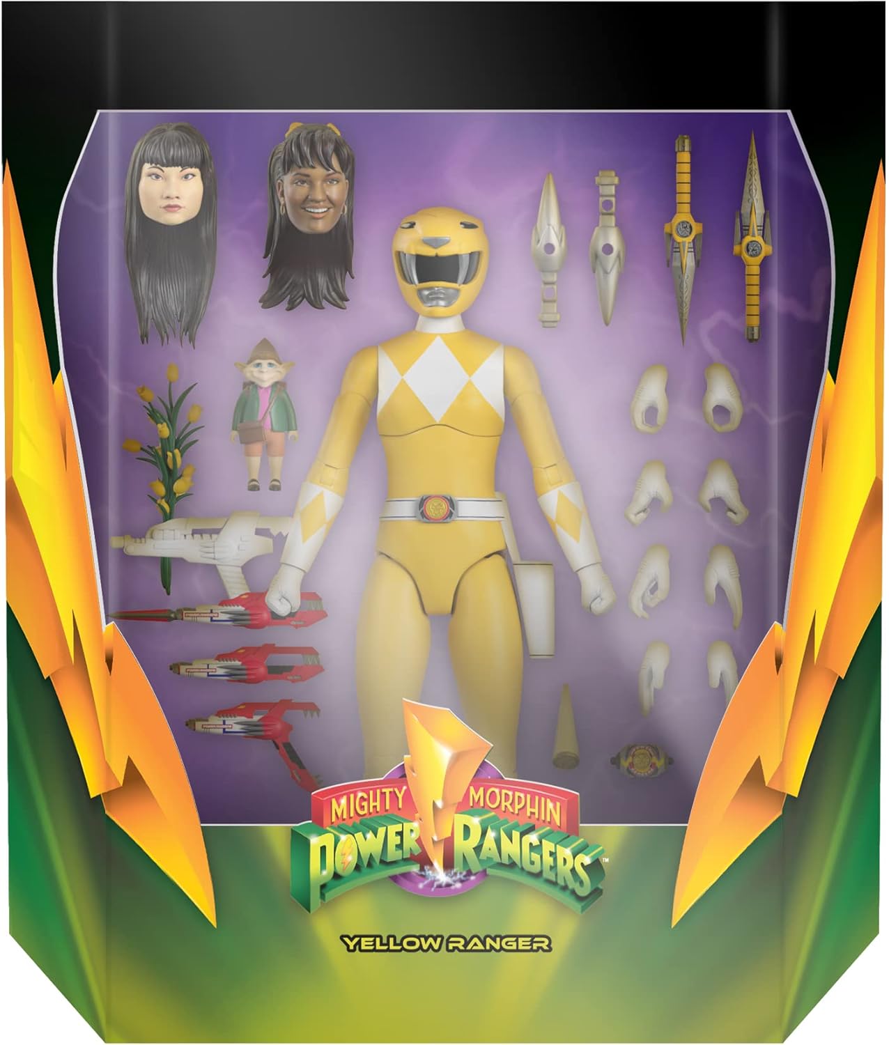 Super7 Ultimates 7-inch Series Power Rangers Action Figure - Yellow Ranger