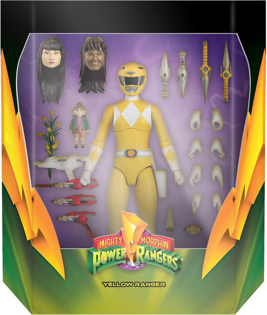 Super7 Ultimates 7-inch Series Power Rangers Action Figure - Yellow Ranger