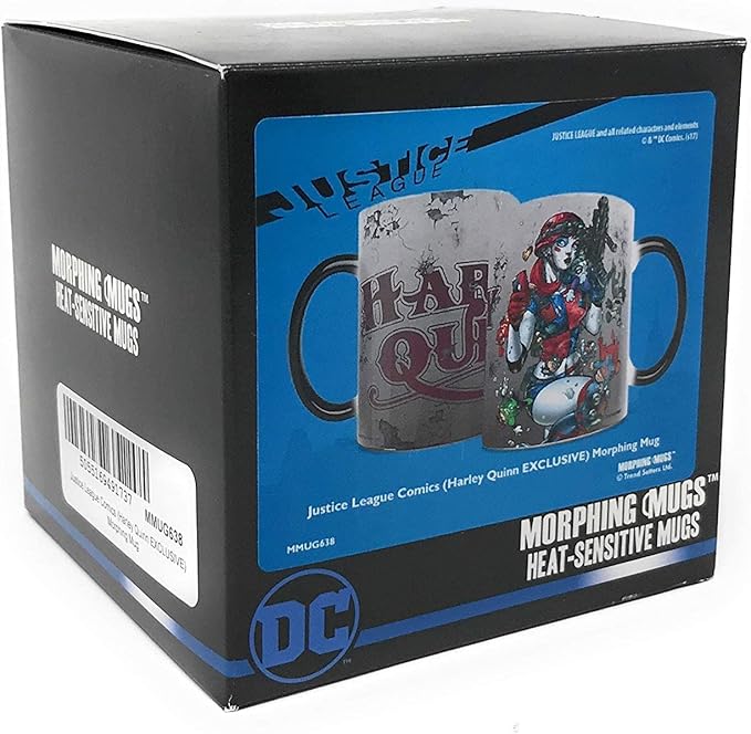 Morphing Mugs Harley vs the Justice League Exclusive Heat-Sensitive Mug