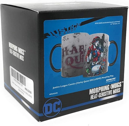 Morphing Mugs Harley vs the Justice League Exclusive Heat-Sensitive Mug