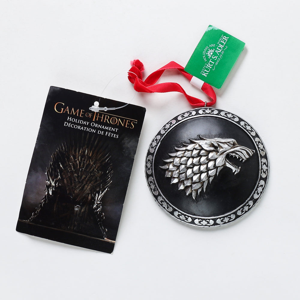 Game of Thrones Stark House Crest Wolf Sigil Ornament