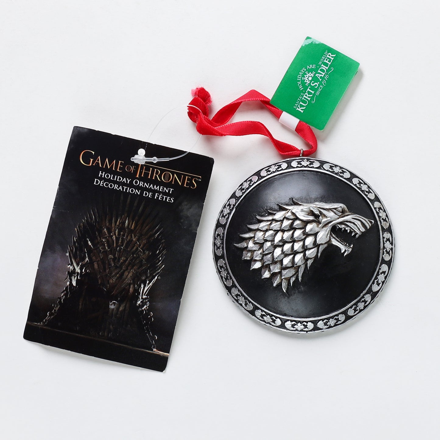 Game of Thrones Stark House Crest Wolf Sigil Ornament