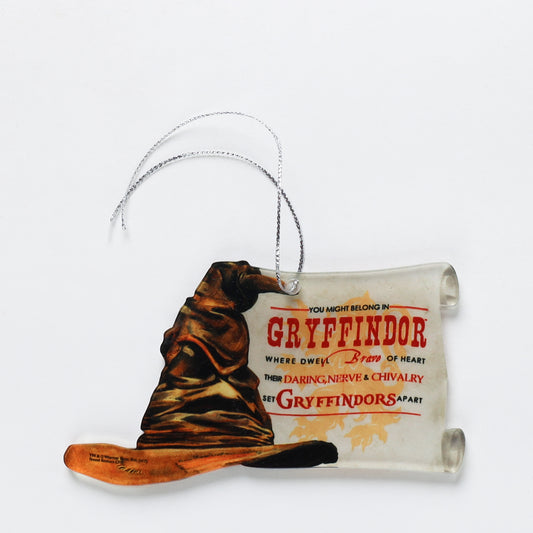 Harry Potter Sorting Hat - Gryffindor - Shaped Acrylic Hanging Print Accessory with Hogwarts House Quote