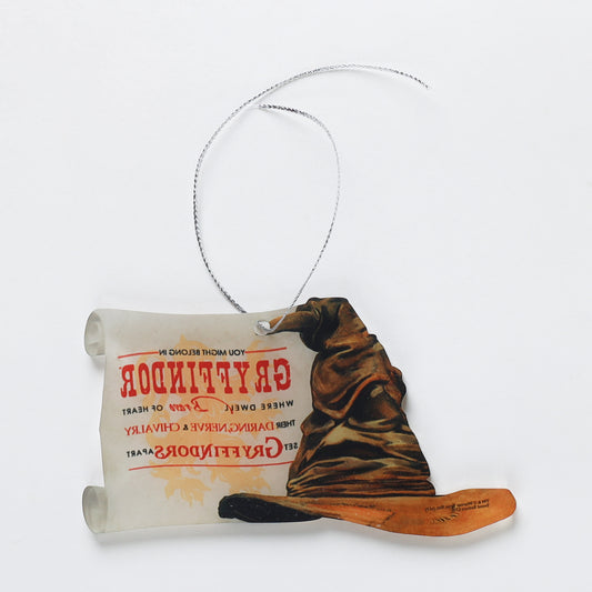 Harry Potter Sorting Hat - Gryffindor - Shaped Acrylic Hanging Print Accessory with Hogwarts House Quote