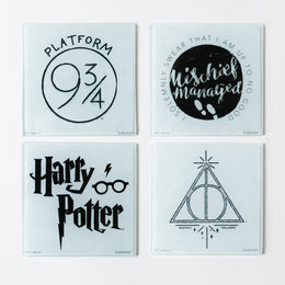 Trend Setters World of Harry Potter "Symbols" StarFire Prints Glass Coaster Set
