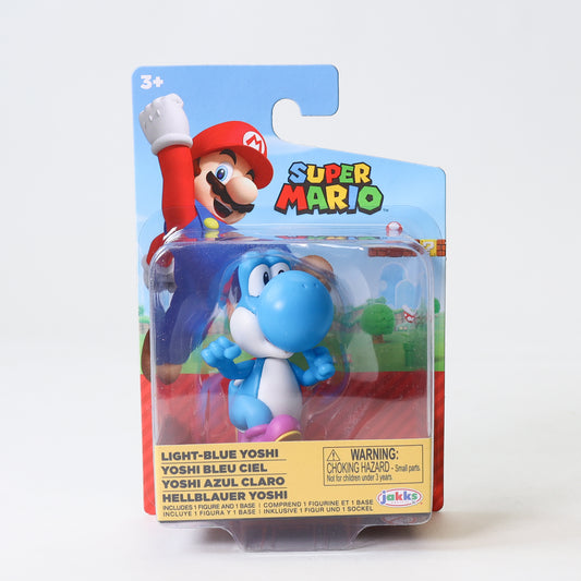 Jakks World of Nintendo: Super Mario 2.5-inch Action Figure (Wave 32) - Light Blue Yoshi