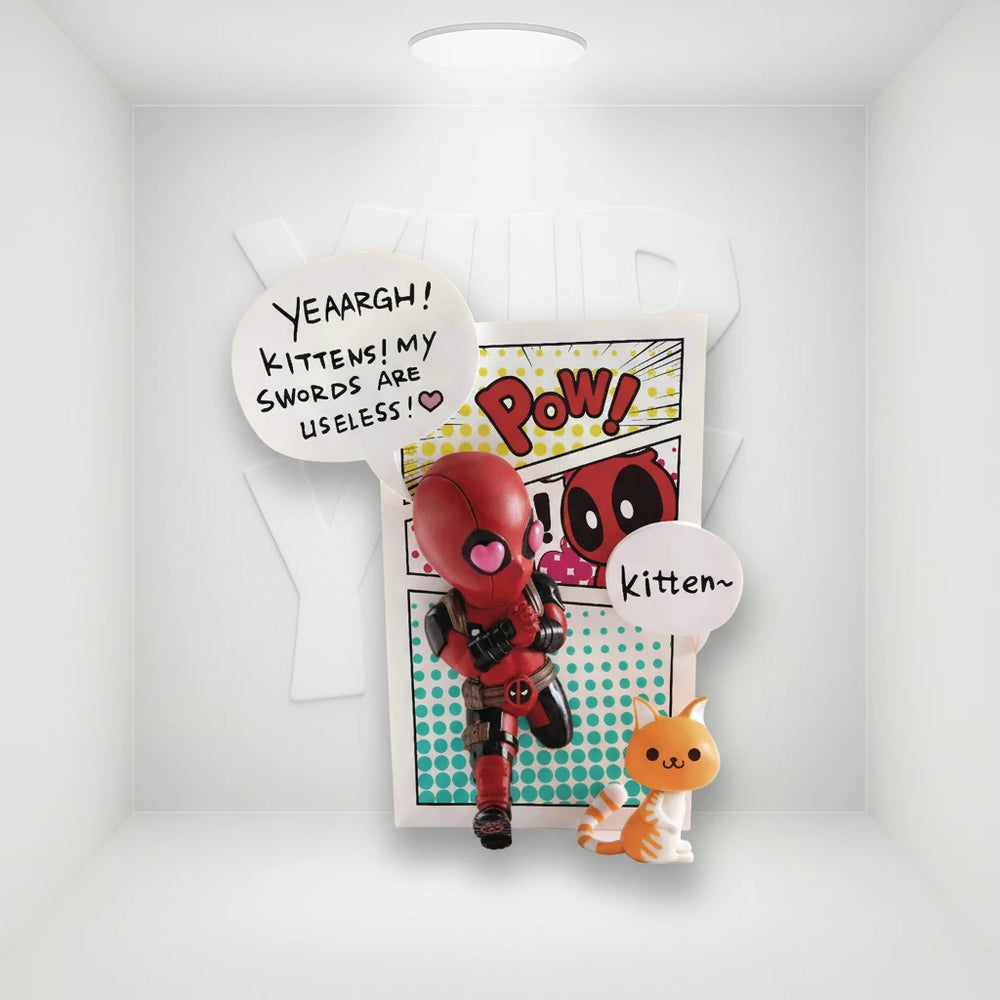 Beast Kingdom Marvel Comics Mea-004 Deadpool Jump Out of 4th Wall Mini Egg Attack Action Figure