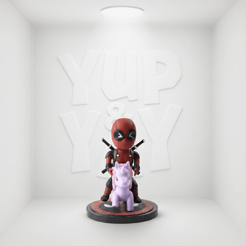 Beast Kingdom Marvel Comics Mea-004 Deadpool Pony Mini Egg Attack Action Figure