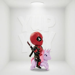 Beast Kingdom Marvel Comics Mea-004 Deadpool Pony Mini Egg Attack Action Figure