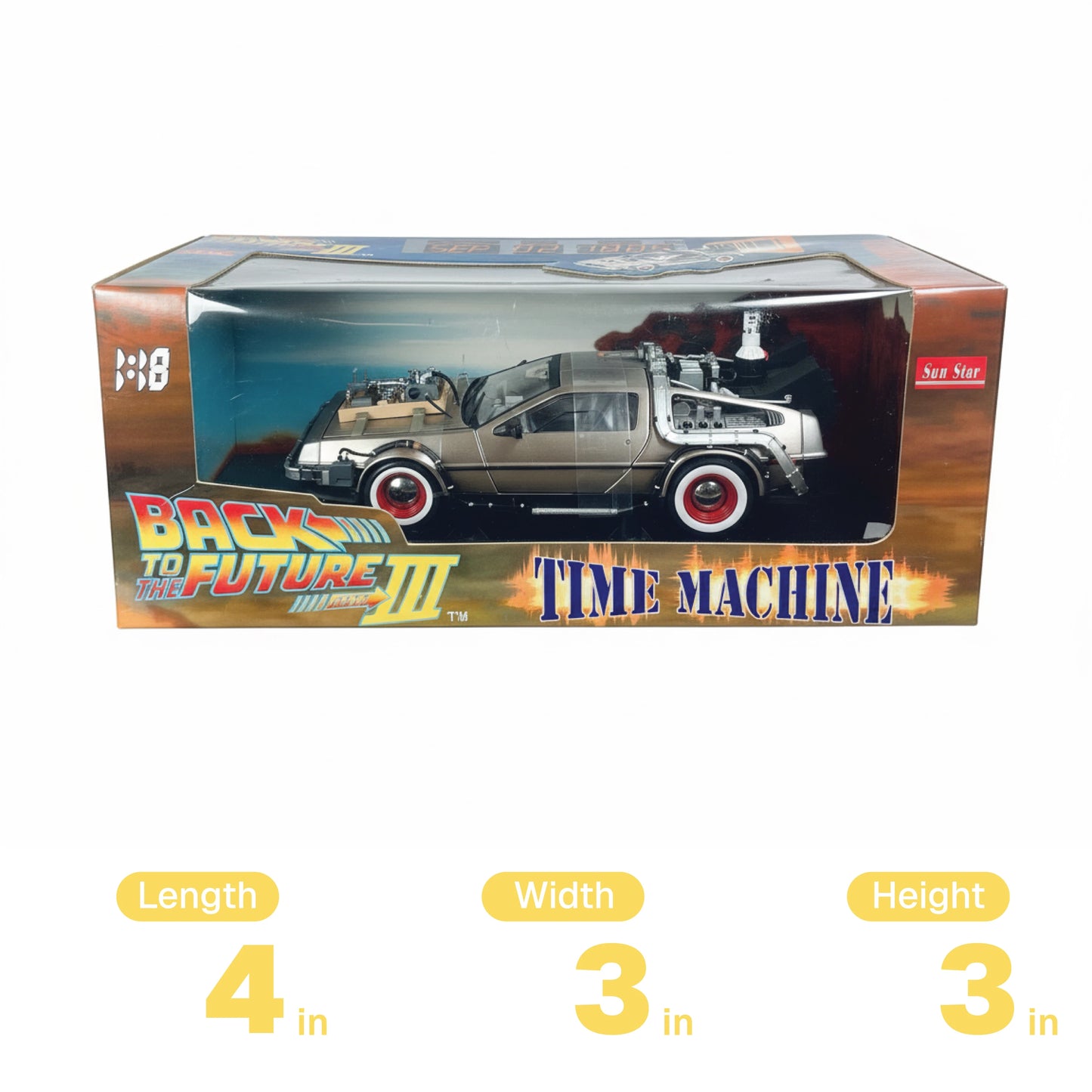 Back to the Future III DeLorean Time Machine with Light