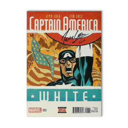 Captain America White 001(sigend by Jeph Loeb)