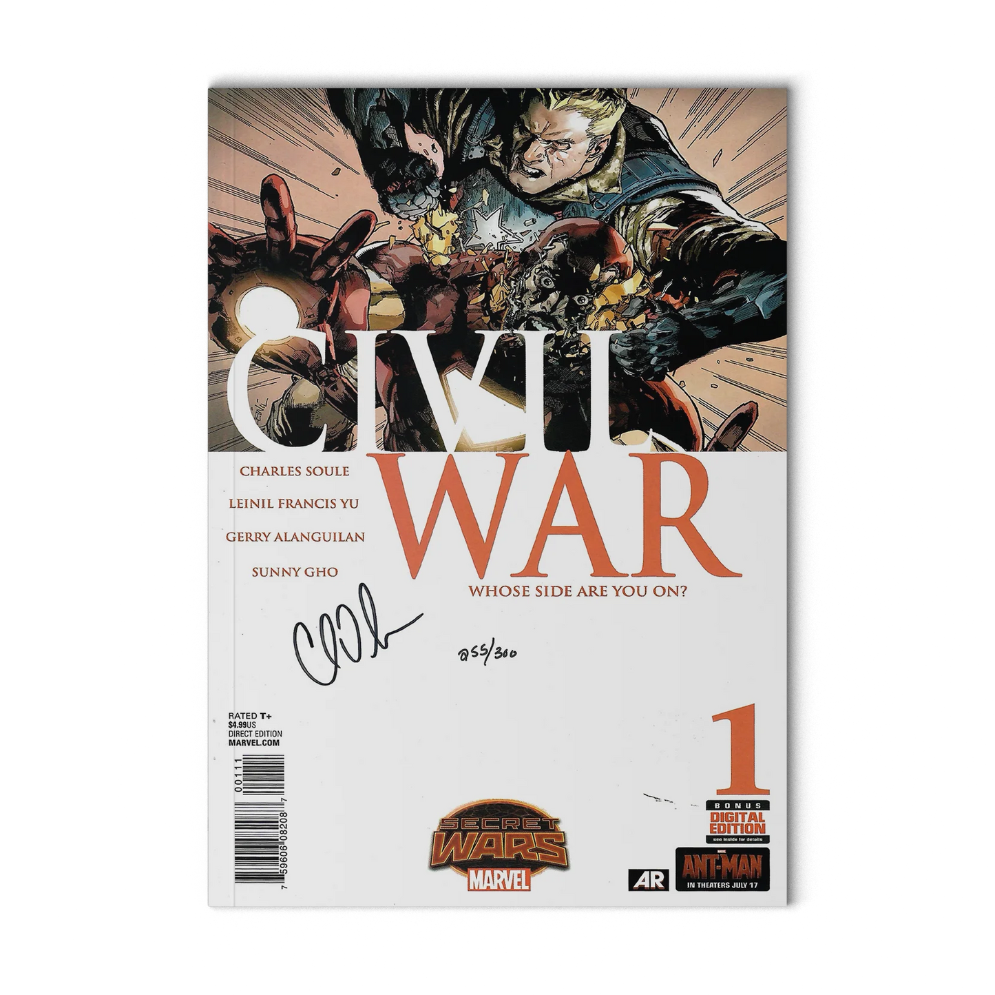 CIVIL WAR: SECRET WARS #1 A 2015 (Signed by Charles Soule)