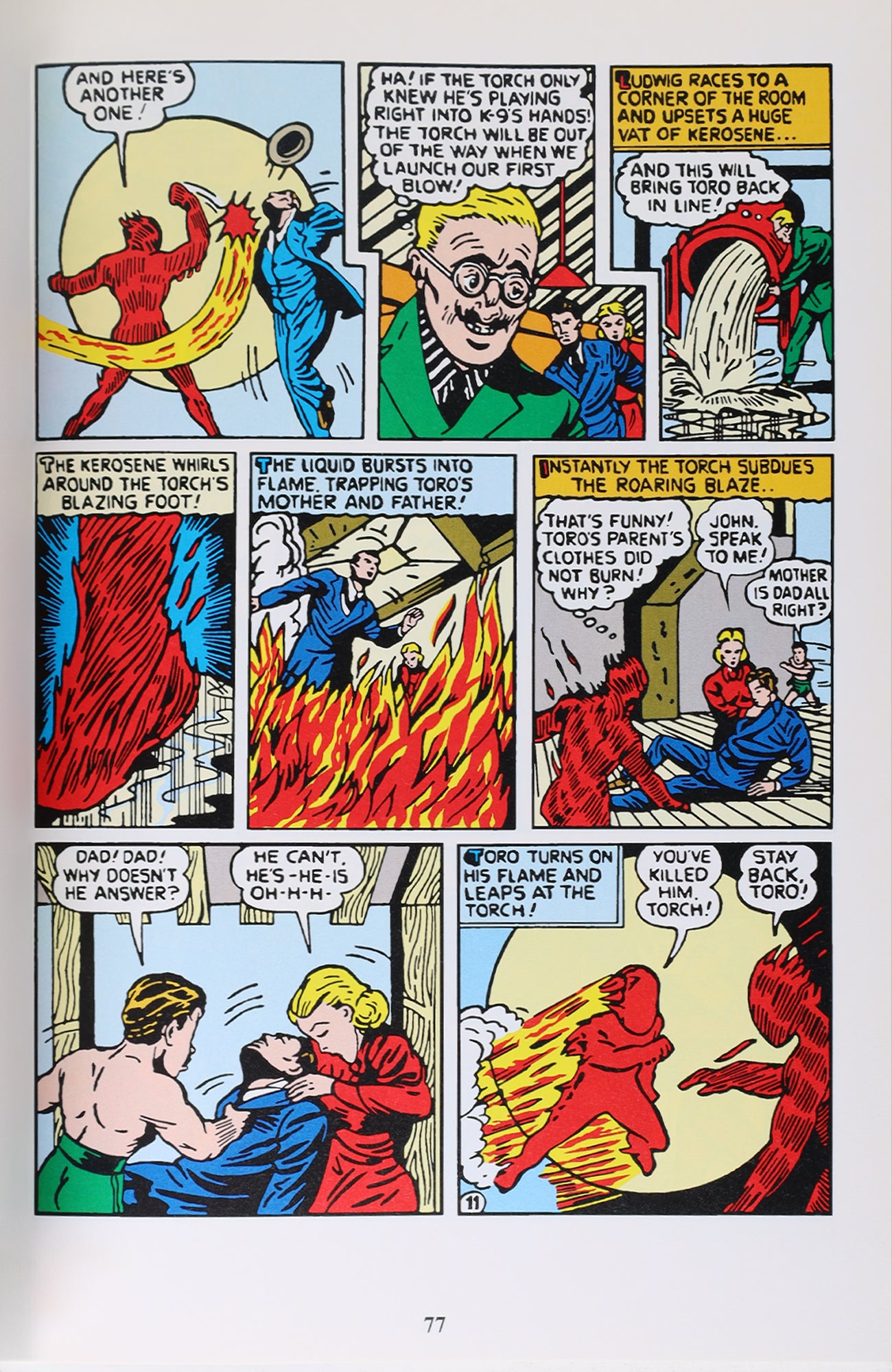 Vintage Comic Book Golden Age Human Torch Marvel Masterworks Carl Burgos