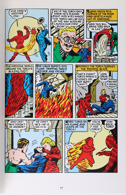Vintage Comic Book Golden Age Human Torch Marvel Masterworks Carl Burgos
