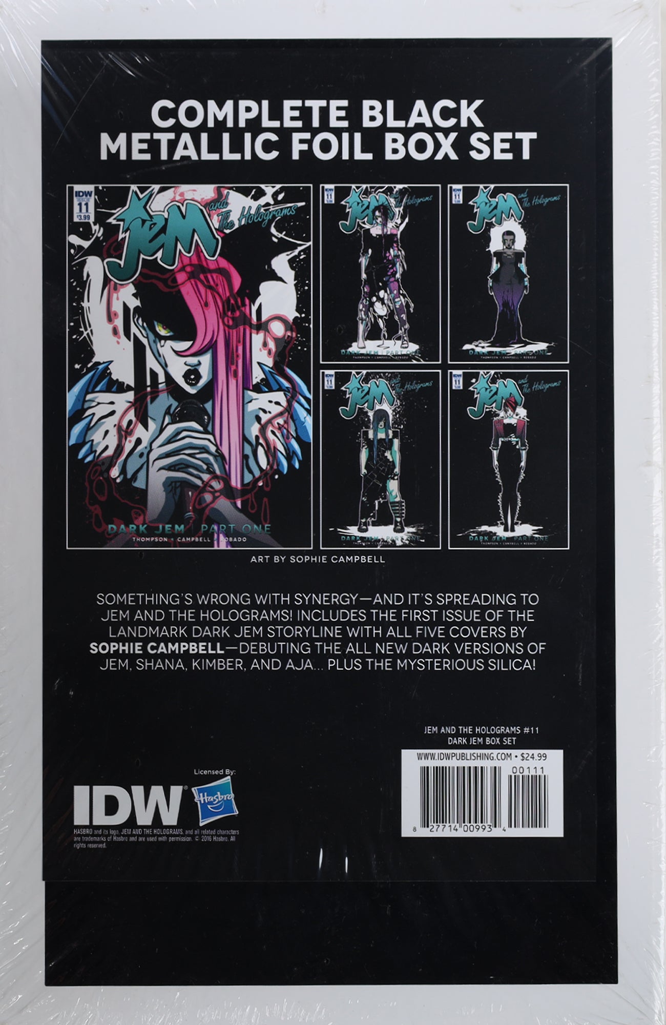 Jem and the Holograms #11 Complete Black Metallic Foil Covers