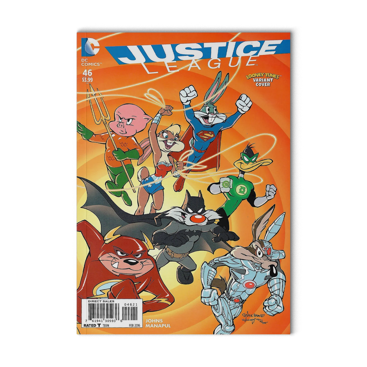 1 JUSTICE LEAGUE 46 LOONEY TUNES VARIANT COVER DC Comics 2016