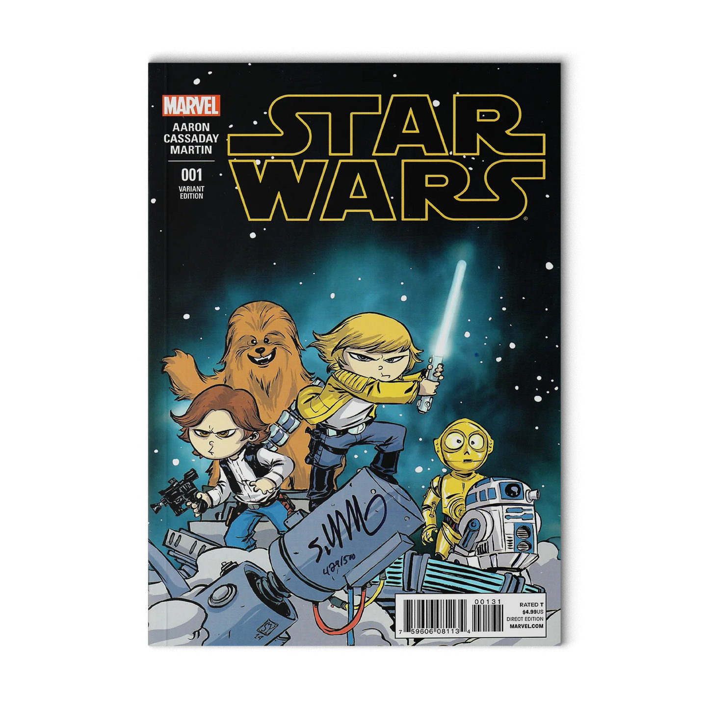 Marvel Star Wars #1 (2015, Skottie Young Cover, Signed with COA)