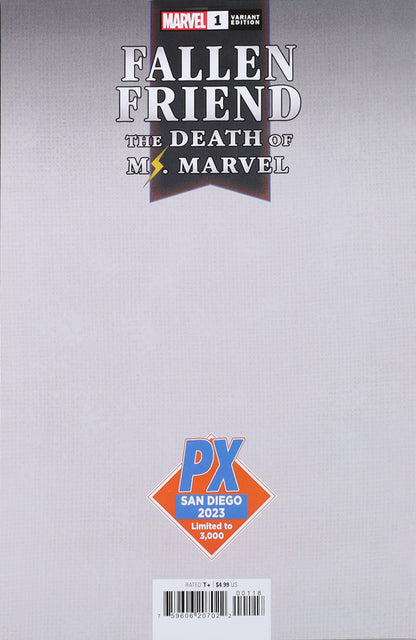 2023 MARVEL COMICS FALLEN FRIEND DEATH OF MS MARVEL #1 SDCC EXCLUSIVE VARIANT