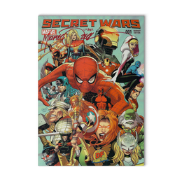 Secret Wars 001 - Dynamic Forces Variant - 2015 - Marvel Comic Book - Signed by Mike