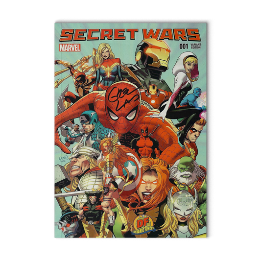Secret Wars 001 - Dynamic Forces Variant - 2015 - Signed