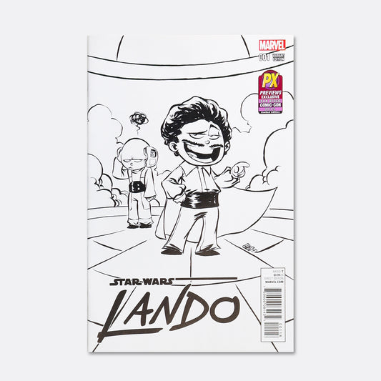 Marvel Star Wars Lando #1 (2015, Skottie Young B&W SDCC Variant)